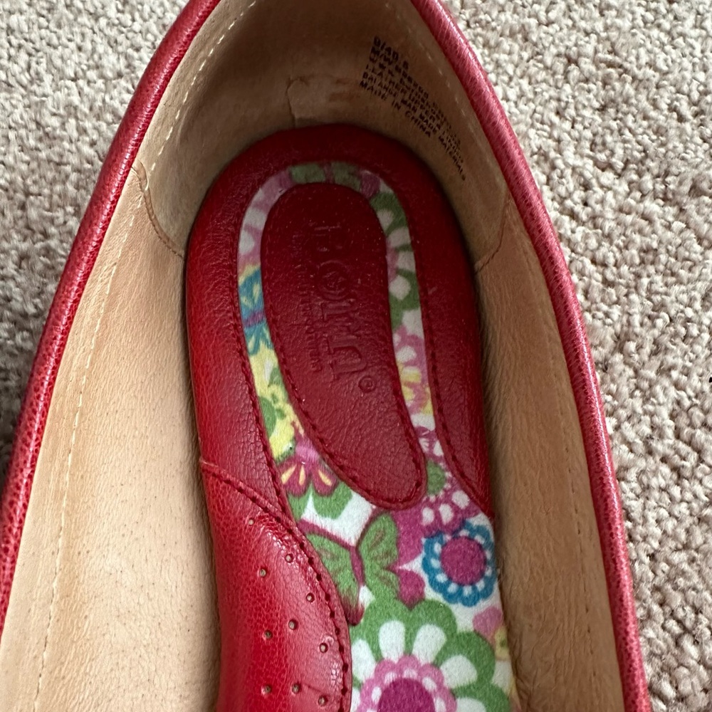 Born Red Leather Flats - Size 9/40.5 - Picture 5 of 7